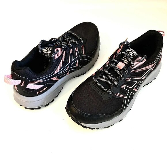 NWT ASICS Trail Scout 2 Athletic Shoes Lace-up Sneakers Black Pink 7 - Picture 4 of 8